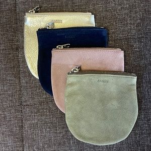 Four BAGGU U Pouches